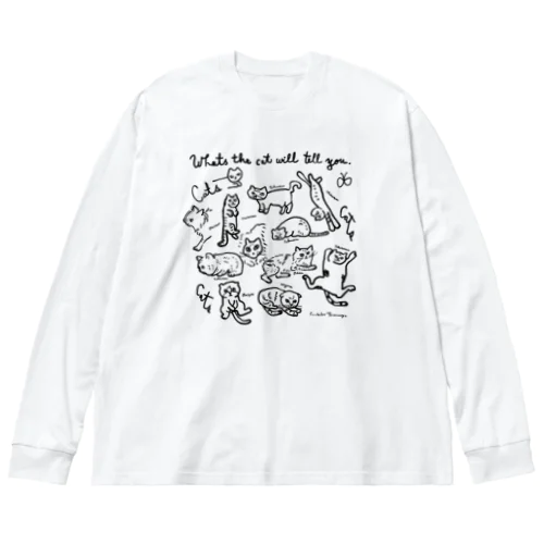 cat cat cat !! ビッグシルエットロングスリーブTシャツ