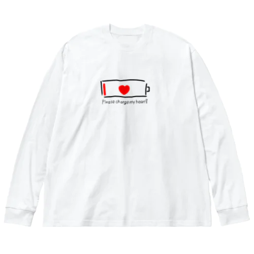 Please charge my heart！ ビッグシルエットロングスリーブTシャツ