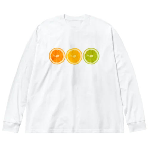 柑橘断面図 Big Long Sleeve T-Shirt