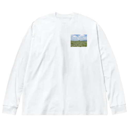 四国カルストの風景 ビッグシルエットロングスリーブTシャツ