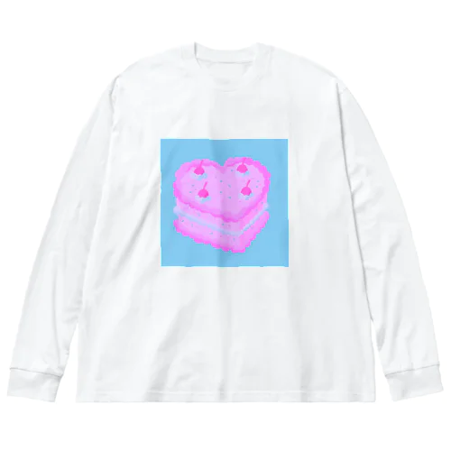 Fancy pink cake ビッグシルエットロングスリーブTシャツ