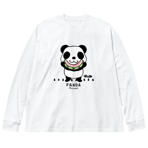 スイカを食べるパンダちゃん*D Big Long Sleeve T-Shirt