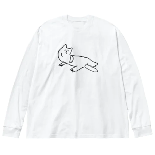 上機嫌なネコ ビッグシルエットロングスリーブTシャツ