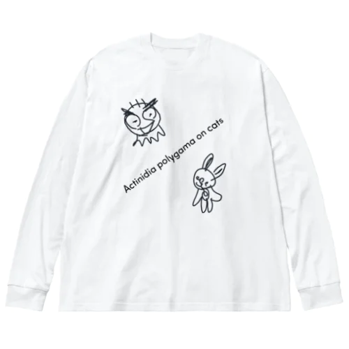 猫にmatatabi  Actinidia polygama on cats Big Long Sleeve T-Shirt