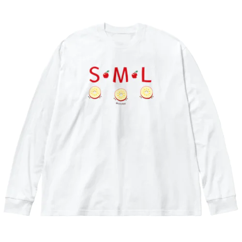 ML002 SMLTシャツのりんごすたぁ*輪切りのリンゴ Big Long Sleeve T-Shirt