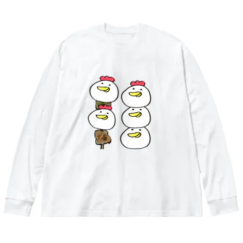 ねぎま鶏鶏 ビッグシルエットロングスリーブTシャツ