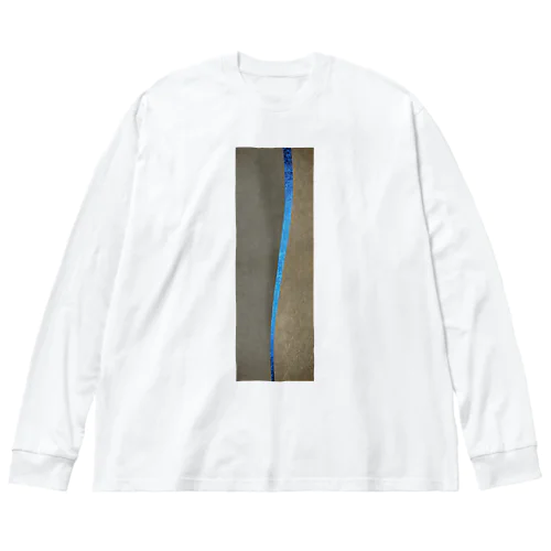 青 Big Long Sleeve T-Shirt