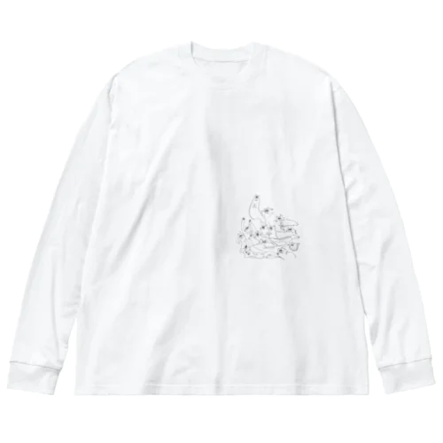 つかれた ビッグシルエットロングスリーブTシャツ