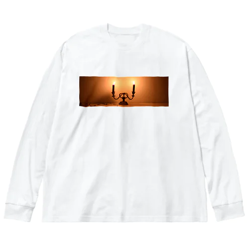 二灯キャンドル　パープル Big Long Sleeve T-Shirt