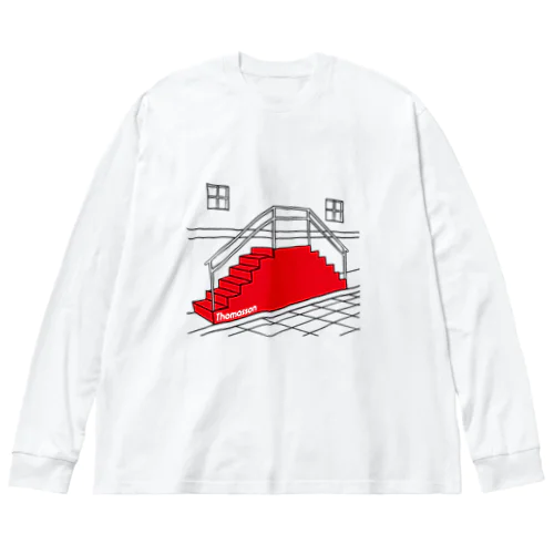 トマソン無用階段 ビッグシルエットロングスリーブTシャツ