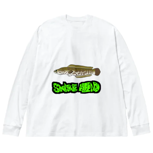 魚ラフティ   Snake head  (雷魚) Big Long Sleeve T-Shirt