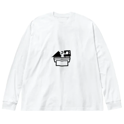 解剖台の上のミシンと蝙蝠傘の偶発的な出会いのように美しいロゴ Big Long Sleeve T-Shirt