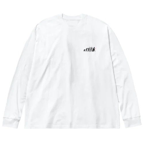 人類進化スター●ォーズ Big Long Sleeve T-Shirt