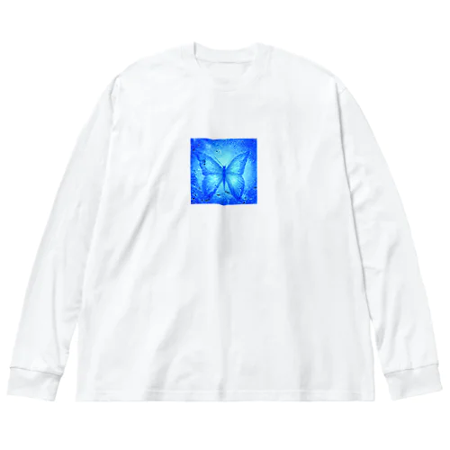 青い蝶 Big Long Sleeve T-Shirt