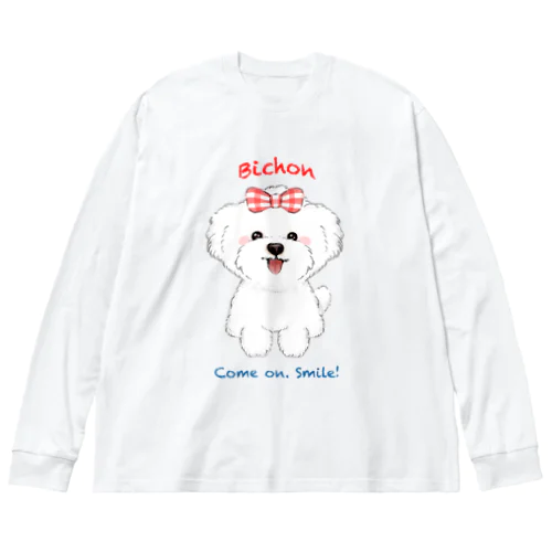 スマイルビション女の子 Big Long Sleeve T-Shirt