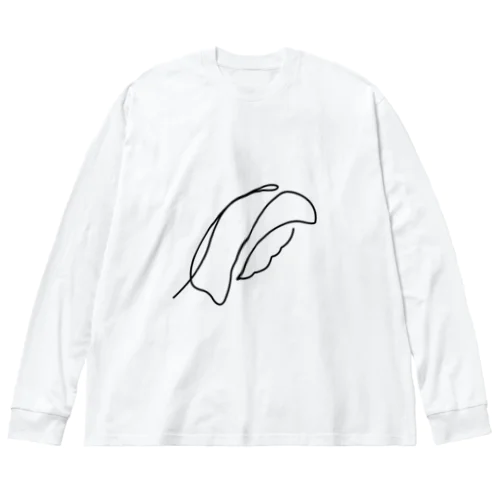 一筆描きの鮨 Big Long Sleeve T-Shirt