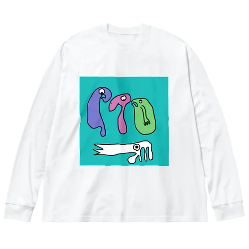 ネコ ビッグシルエットロングスリーブTシャツ