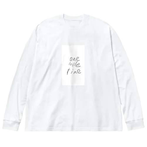 one more time ビッグシルエットロングスリーブTシャツ