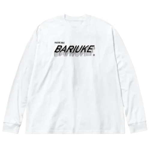 BARIUKE（バリウケ）黒文字 ビッグシルエットロングスリーブTシャツ