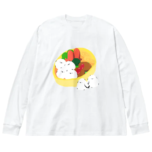 シマエナガ×お弁当 Big Long Sleeve T-Shirt