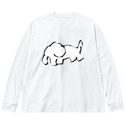 ゾウ ビッグシルエットロングスリーブTシャツ