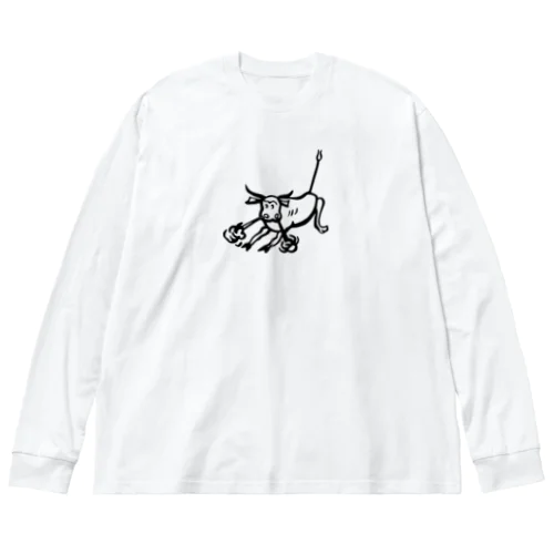 荒ぶる雄牛（Snorting Bull） 루즈핏 롱 슬리브 티셔츠