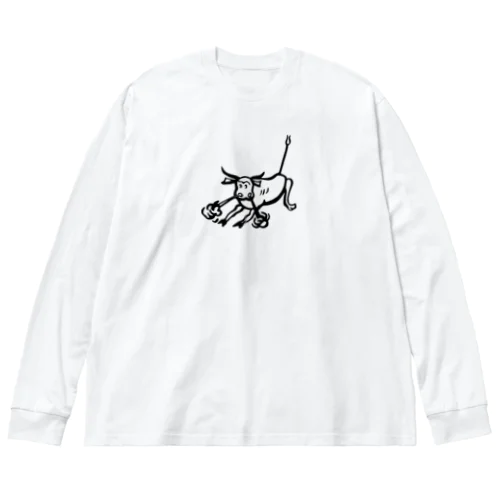 荒ぶる雄牛（Snorting Bull） Big Long Sleeve T-Shirt