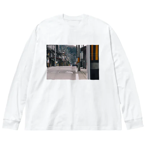 central shopping district　#Tシャツのよはくを埋める Big Long Sleeve T-Shirt