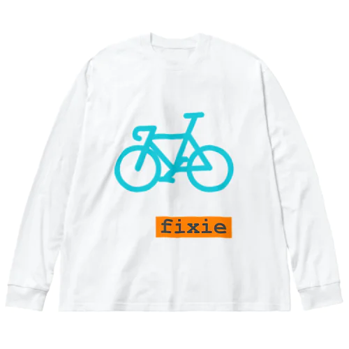 ピストバイク(シンプル) ビッグシルエットロングスリーブTシャツ