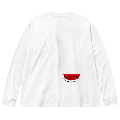 すいか -watermelon- 切 ビッグシルエットロングスリーブTシャツ