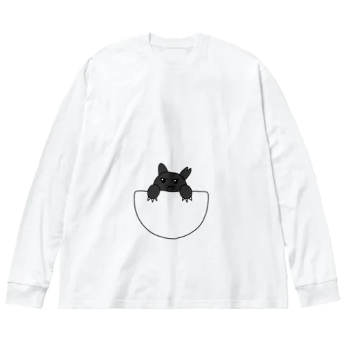 ポケットに住み着く猫です Big Long Sleeve T-Shirt