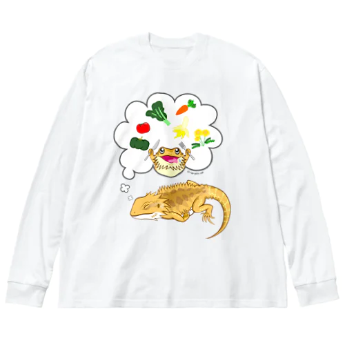 夢見るフトアゴちゃん ビッグシルエットロングスリーブTシャツ