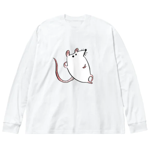 ハツカネズミのもにまう ビッグシルエットロングスリーブTシャツ