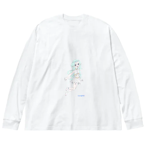 アクアマリンの擬人化 ビッグシルエットロングスリーブTシャツ