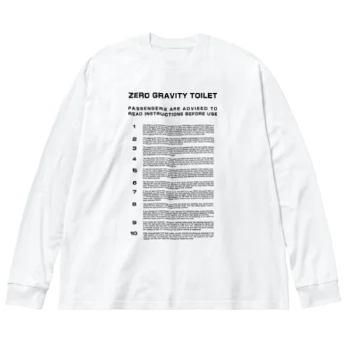 ZERO GRAVITY TOILET ビッグシルエットロングスリーブTシャツ