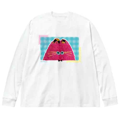 シティ派みみん*はでっこピンク* ビッグシルエットロングスリーブTシャツ