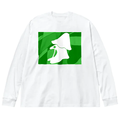 わたがしデザイン（緑・白） Big Long Sleeve T-Shirt