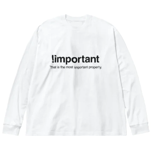 !important ビッグシルエットロングスリーブTシャツ