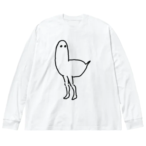 人間の足がはえた鳥 Big Long Sleeve T-Shirt