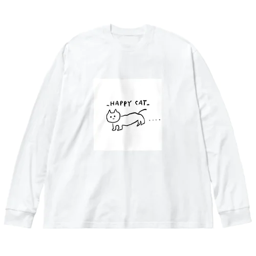 ハッピーキャット ビッグシルエットロングスリーブTシャツ