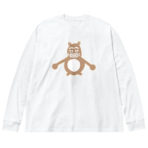 やじろべえくま ビッグシルエットロングスリーブTシャツ