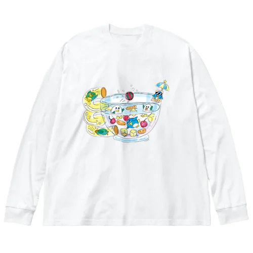 ペンギンとフルーツポンチ Big Long Sleeve T-Shirt