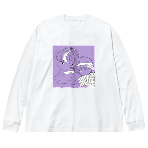 むらさき ビッグシルエットロングスリーブTシャツ