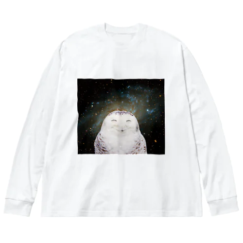 宇宙梟 ビッグシルエットロングスリーブTシャツ