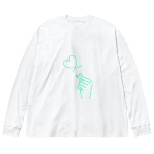 mint green lover ビッグシルエットロングスリーブTシャツ