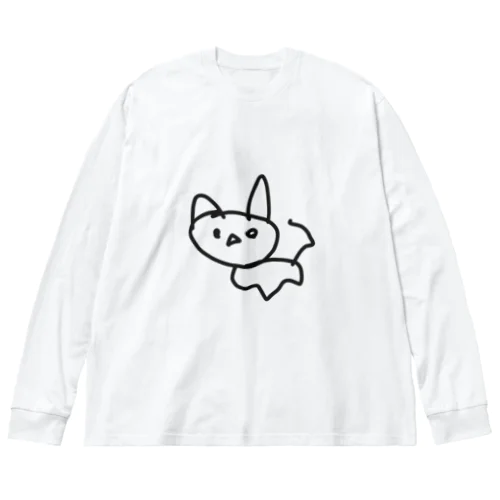 ねこ(？) ビッグシルエットロングスリーブTシャツ