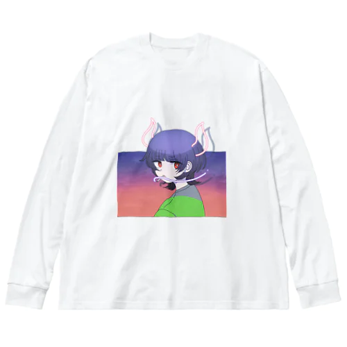 ウルフカットの女の子 Big Long Sleeve T-Shirt