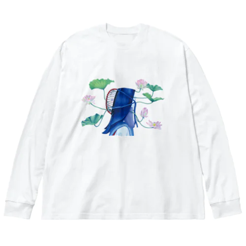 花に寄生される少女 Big Long Sleeve T-Shirt