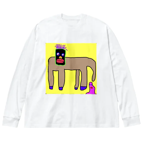 犬Dog  Big Long Sleeve T-Shirt