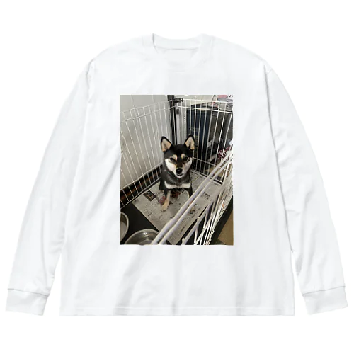 黒柴テンちゃん 루즈핏 롱 슬리브 티셔츠